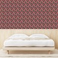 thumbnail image 3 of Ambesonne Spring Peel & Stick Wallpaper for Home, Butterflies on Dark Back, 13"x100", Dark Coral and Vermilion, 3 of 5