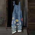 thumbnail image 7 of Iaqnaocc Jumpsuits For Women Plus Size Vintage Floral Print Sleeveless Jumpsuits Rompers Casual Adjustable Strap Jumpsuits Trendy Overalls Yellow M, 7 of 7