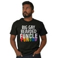 thumbnail image 4 of Big Gay Bearded Funcle Uncle Rainbow Men's Graphic T Shirt Tees Brisco Brands S, 4 of 4