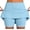 Sky Blue, variant on Athletic Skorts for Women High Waist Tummy Control Golf Tennis Skirts Summer Causal Solid Shorts with Pockets, L