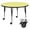 Yellow, variant on Flash Furniture Wren Mobile 48'' Round Yellow Thermal Laminate Activity Table - Height Adjustable Short Legs