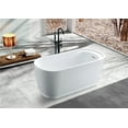 thumbnail image 2 of Aqua Eden VTOV512925S 51-Inch Acrylic Freestanding Tub with Seat and Drain, Glossy White, 2 of 4