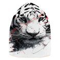 thumbnail image 2 of BZSMCE Winter Beanie Hats Casual Warm Cozy CapWhite Tiger Pattern, 2 of 7
