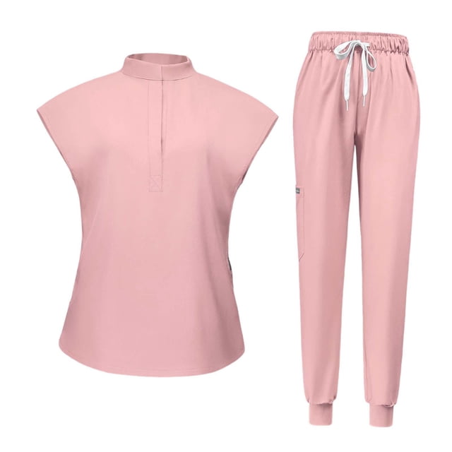 Conjunto de uniforme médico femenino con top y pantalón deportivo para spa, salón de belleza y tienda de mascotas. SG