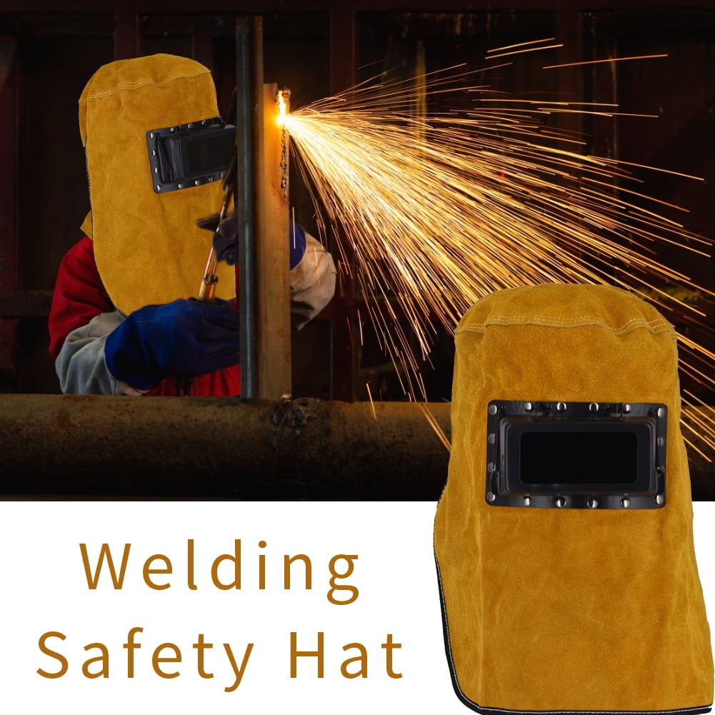 IMCROWN Welding Mask Protector Helmet Face Mask Cowhide Safety Leather Hood Welding Helmet Mask Excellent Heat Insulation for Protect Your Face Neck and Eyes IMCROWN Welding Mask Protector Helmet Face Mask Cowhide Safety Leather Hood Welding Helmet Mask Excellent Heat Insulation for Protect Your Face Neck and Eyes