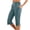 Light Blue, variant on Athletic Yoga Pants for Womens Summer Side Slit Golf Capris Lace-Up Elastic Waist Capris Pants Put On Strech High Waisted Sweatpants Leggings Comfort Casual Capri Pants Athletic Exercise Crop Capris
