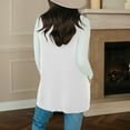 thumbnail image 4 of Ediodpoh Solid Knit Sweater Vest with Collar and Pocket Autumn Winter Sleeveless Pullover Sweater Vest Women for Casual Warm Fashion White XL, 4 of 6