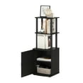 thumbnail image 5 of Furinno Turn-N-Tube 2-Tier Tall TV Entertainment Side Table Display Rack with Storage Cabinet, Blackwood/Black, 5 of 7