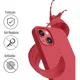 thumbnail image 5 of Funda Para iPhone 14 Silicon Interior Afelpado Antigolpes Suave Rojo, 5 of 6