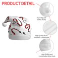 thumbnail image 4 of KLL Christmas Hats for Adults Plush Red Snake Print Santa Hat Xmas Fluffy Santa Claus Hat for Women Men, 4 of 6