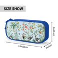thumbnail image 3 of Uemuo Chinoiserie Floral Palm Tree Printed Pencil Pen Case, Portable Pencil Pouch with Zipper, Compact Stationery Bag Makeup Bag, Pencil Bag for Home Office, 3 of 9