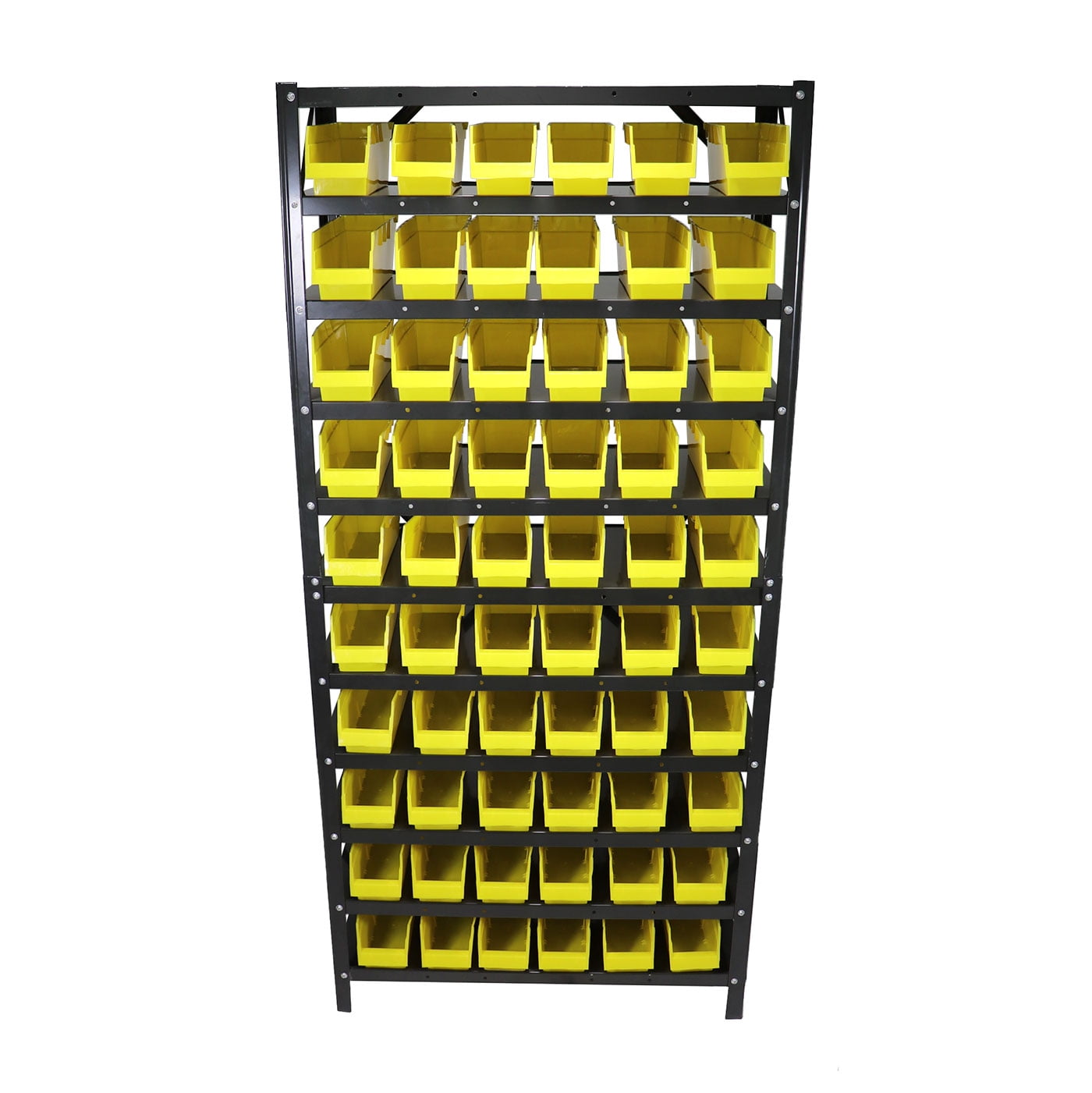 Erie Tools® 60 Bin Parts Rack Storage Shop Garage Organizer Nuts Bolts Parts