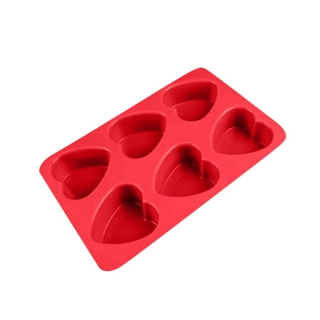 

Fattazi Silicone 6 Cavity Heart Mould DIY Chocolate Cupcake Cake Ice Cube Love Shapes