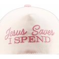 thumbnail image 4 of Jesus Saves I Spend Hat, Funny Embroidered Baseball Cap with Adjustable Snapback, Casual Trucker Style Hat for Men and Women, Perfect for Daily Outfits, Vacations, Outdoor Activities and Streetwear, 4 of 5