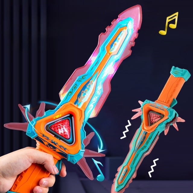 SPOORYYO Glowing Sword with Sound and Light Effects, Simulation Sword Props for Role-Playing Adventure and Action Games, Perfect Gift for Fans of Sword Fights and Sci-Fi Battles