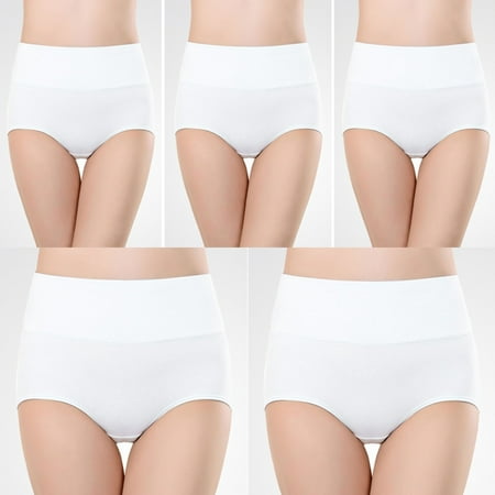 Up to 60% OFF  High Waist Women s Panties  Cotton Soft Briefs  Seamless Stretch  Breathable Seamless  Comfort Fit  Everyday Wear  Seamless Seamless  Plus Size Clearance | White 2XL  Sopatenor