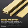 thumbnail image 4 of Uxcell H62 Brass Flat Bar Stock, 2 Pcs 0.08"x0.59"x14" Square Solid Brass Bar Stock Metal Sheet for Knife Making DIY Handicrafts Architectural Industry Thermal Conductivity, 4 of 6