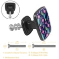 thumbnail image 2 of 4 Pcs Cabinet Handle Drawer Pulls Flamingo Knobs with Screws Square Furniture Office Cabinet Knob Decoration, 2 of 5