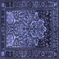 thumbnail image 1 of Ahgly Company Indoor Square Persian Blue Traditional Area Rugs, 7' Square, 1 of 4