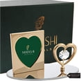thumbnail image 2 of matashi mini picture frames; photograph memory keeper for desktops, side tables (gold, heart), 2 of 7