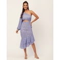 thumbnail image 2 of Moomaya One Shoulder Ruffle Dress, Printed High Low Summer Dresses For Women, 2 of 9