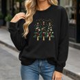 thumbnail image 5 of cocolona Christmas Sweatshirts for Women Christmas Tree Printed Crew Neck Long Sleeve Pullover Sweatshirts, 5 of 6