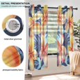 thumbnail image 5 of Tropical Floral Pattern Semi Sheer Curtains for Living Room Bedroom Set of 2 Insulated Window Drapes, 5 of 6