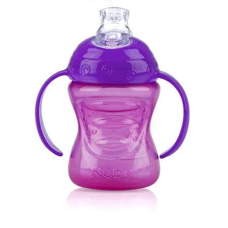 Nuby Grip N Sip Soft Spout Trainer Sippy Cup, Colors May Vary