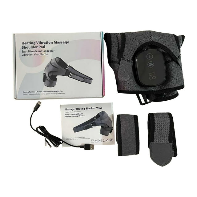 Kneepad*1, Usb Cable*1 Bradem Clear Out Deal, Screen Temperature Controlled Electric Heated Shoulder Strap 5000 Mah Battery Health Massage Protector, Gray Massage Tools & Equipment, One Size