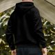 thumbnail image 4 of Sudadera con capucha para hombre, estilo informal, con capucha, color liso, mangas largas en los hombros, blusa de poliéster., 4 of 5