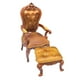 thumbnail image 5 of 2 piezas 1:12 Silla de casa de muñecas y taburete, accesorios de simulación de juguete, accesorios de muñeca decoración para el hogar, decoración del Amarillo, 5 of 9