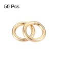 thumbnail image 3 of Unique Bargains 5mm Metal O Rings Non-Welded for Straps Bags Belts DIY Gold Tone 50pcs, 3 of 5