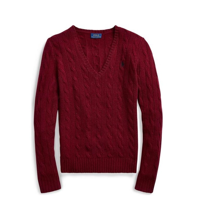 ralph lauren burgundy jumper