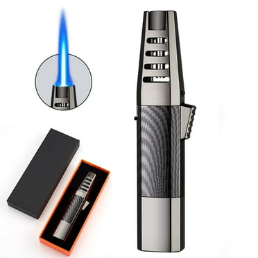 Butane Torch, Cooking Torch Lighter Refillable & Adjustable Butane Lighter, Gifts for Man Lightsaber Lighter with Safety Fire Lock (Gas Not Included)
