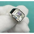 thumbnail image 4 of 4Ct Emerald Cut Lab-Created Diamond Men's Pinky Wedding Ring 14K White Gold Plated Silver, 4 of 4