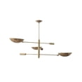 thumbnail image 3 of 3 Light Pendant Mid Century Modern Raw Brass Sputnik chandelier Cylinder light Fixture, 3 of 6