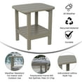 thumbnail image 4 of Merrick Lane 2-Tier Adirondack Side Table, All-Weather HDPE Indoor/Outdoor Accent Table, Brown, 4 of 10