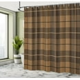 thumbnail image 4 of Ambesonne Brown Plaid Shower Curtain, Earthy Scottish Vibes, 69"Wx84"L, Caramel and Dark Cocoa, 4 of 4