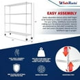 thumbnail image 2 of SafeRacks NSF Certified 4-Tier Steel Wire Shelving with Adjustable Shelves and Wheels - 1200 lb Capacity - 72" x 18" x 72", 2 of 4