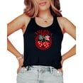 thumbnail image 3 of America Cherry Tank Top for Women & Teens Cute Patriotic Cherries and Bow Sleeveless Tee Black Tank Top XX-Large, 3 of 5