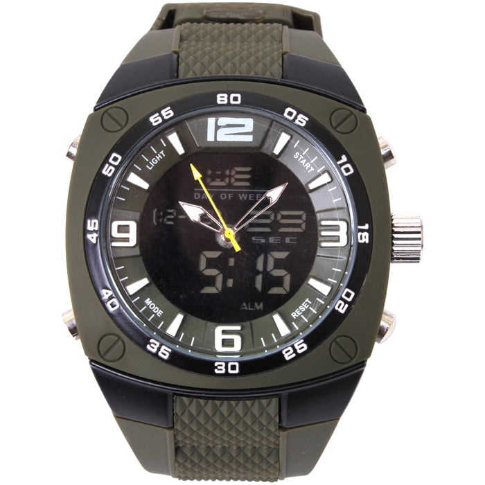 analog watch with digital display