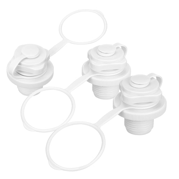 LITINKIMI Inflatable Boat Spiral Valve, White, Efficient Dual Function, Lightweight, for Kayaks, 3Pcs