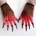 thumbnail image 4 of Guantes de hombre lobo nuevos de látex para Halloween, fiesta de mascarada, garras de fantasma de terror, accesorios de decoración, 4 of 5