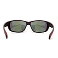 thumbnail image 4 of Locs Mens Color Mirror Wrap Rectangle Gangster Sport Sunglasses Black Red Orange Mirror, 4 of 4