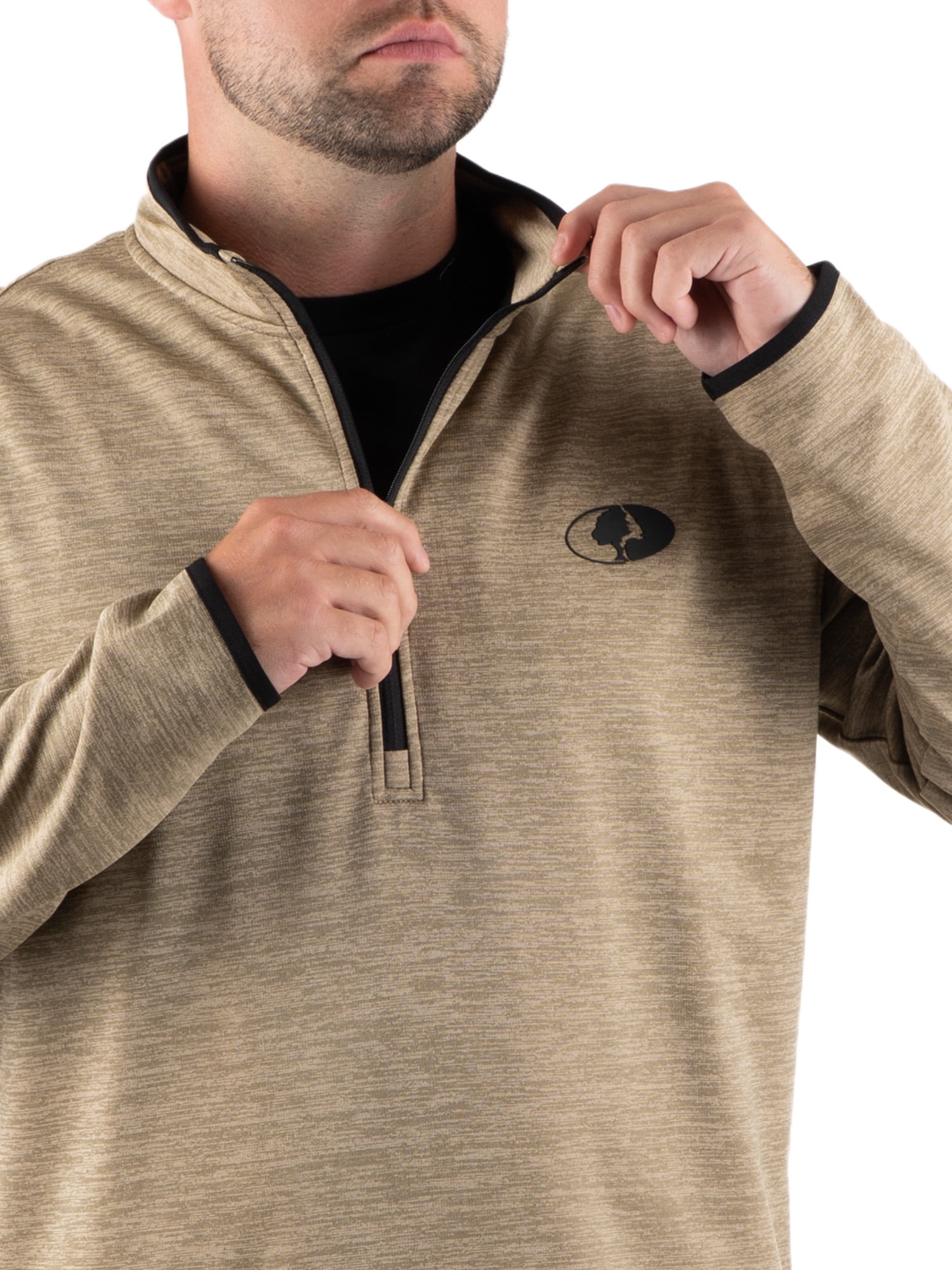 Mossy Oak Men's Fleece Quarter Zip Pullover Sweatshirt, Sizes S-2XL