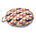 thumbnail image 1 of Abstract Round Floor Cushion with Handle, Diagonal Design Striped Vintage Summer Inspired Tones on a Plain Background, Decorative Pillow for Living Room & Dorms, 18" Round, Multicolor, by Ambesonne, 1 of 4