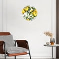 thumbnail image 3 of 10 Inch Wall Clock Battery Operated Silent Clock Decorative for Office, Kitchen, Outdoor, Living RoomLemon Fruit Flower Leaf Yellow Limon Beautiful Pattern, 3 of 4