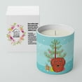 thumbnail image 2 of Carolines Treasures BB1586CDL 3.75 x 3.25 in. Unisex Christmas Tree & Longhair Red Dachshund 10 oz Decorative Soy Candle, 2 of 5