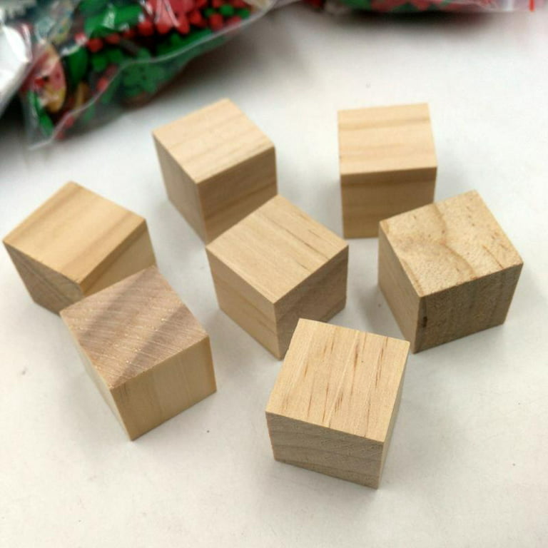 15/20/35mm Wooden Blocks - Natural wood quadrate s - Smooth for Photo