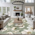 thumbnail image 3 of 5'x7' Area Rugs, Sage Green Spring Floral Indoor Outdoor Area Rug for Living Room Bedroom, Summer Botanical Flower Washable Bathroom Rugs Kitchen Floor Carpet Mats Home Decor Aesthetic, 3 of 8